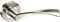 Astrid Modern Chrome Door Handles on Rose with Duo Finish - Handle Kingdom Ltd