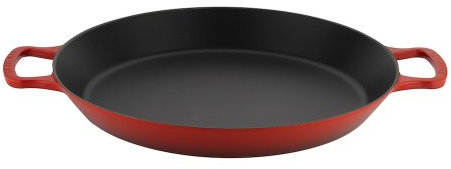 Le Creuset 20164340600460 Paella-Pfanne aus Gusseisen 34 cm, kirschrot