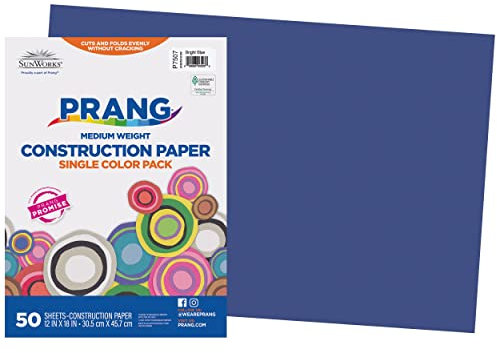 SunWorks Baupapier, 30,5 x 45,7 cm, Hellblau, 50 Blatt