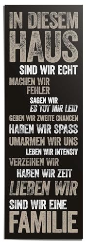 REINDERS Poster, In diesem Haus, Küche, Bilder, Wanddeko, Room Decor, Bilderdruckpapier, Schwarz, 158 x 53