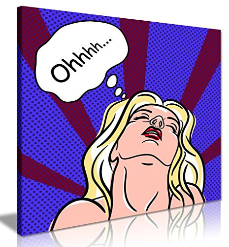 Ohhh Sexy Ben Day Pop Art Comic Leinwandbild (76,2 x 76,2 cm)