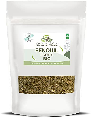 Herbes du Monde - Tisane Fenouil Doux BIO - Infusion Allaitement & Digestion - Graines Drainantes & Détox - 50g - Certifiée AB