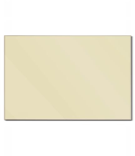 banjado Glas Magnettafel 75x50cm / Magnetwand Glas/Magnetpinnwand als Memoboard Glas/Pinnwand Magnettafel Küche, Büro, Kinderzimmer inkl. 4 Magnete & Montageset - Beige
