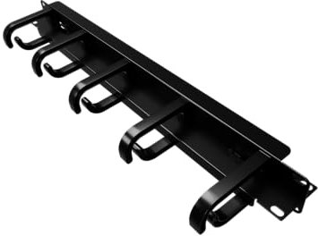 rhinocables Cable Management Bar for Patch Panel, Cable Rack, Mount Use - Cable Tidy Rack Accessory, Cable Organisers for Home - (19 1U)