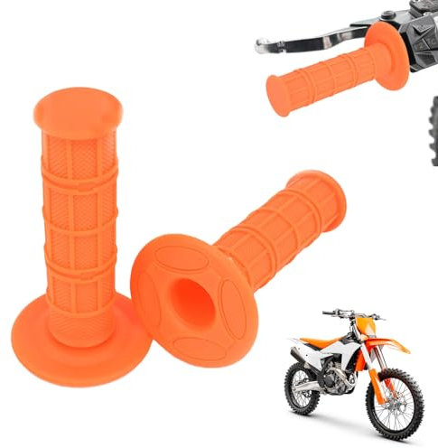 22MM 7/8 Motorrad Griffe Anti Rutsch Gummi Motocross Grip Lenkergriffe Hand Universal für Simson S51 Dirt Pit Bike 2Pcs Orange