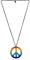 PARTY DISCOUNT Kette Regenbogen Peace-Symbol