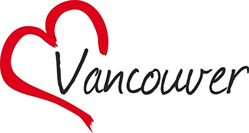 Auto Aufkleber Stadt Vancouver USA Herz Sticker ca.8x16 cm konturgeschnitten