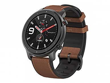 Smartwatch Amazfit Gtr 47Mm Aleación De Aluminio Y Correa De Cuero Marrón