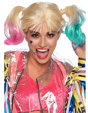 RUBIE'S Perruque Harley Quinn Accessoire pour Costume, Rose, Taille Unique Adulte Rubies Halloween