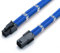 Shakmods 4 Pin ATX CPU Motherboard Sleeved Extension Cable 30cm + 2 Cable Combs (Dark Blue)