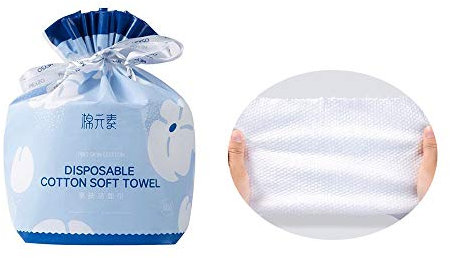 Serviette Jetable pour le Visage 100% Coton Extra épais, Utilisation sèche et Humide, Serviettes de Beauté en Tissu non Tissé, Chiffon doux Pour le Visage en Coton, Serviette en Coton de Nettoyage