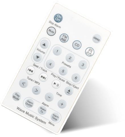 Universal Replacement Remote Control for Bose Sound Touch Wave Music Radio System I II III IV (Without Battery) White