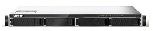 QNAP TS-435XeU-4G Rackmount-NAS 4 Bay Unterstüzt 2,5GbE/10GbE und M.2 NVMe SSD-Caching, Bundle mit 4x1TB WD Red Plus HDs