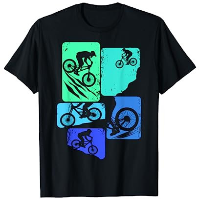 LUSTIGE FAHRRAD & MTB OUTFIT GESCHENKIDEEN Mountainbike Downhill Biker MTB Jungen Kinder Schwarz Kurzarm T-Shirt S