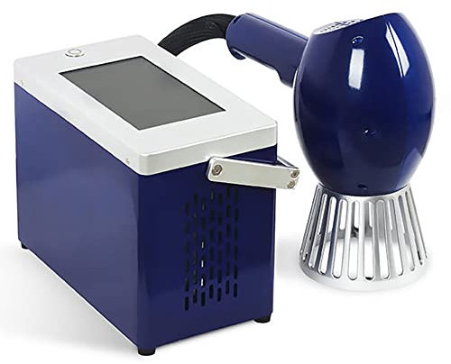 Machine de gravure de marquage laser à fibre portable, graveur de marqueur laser à fibre sans fil 18 W, outil d'impression de marquage de métal avec code de date d'objectif 80 × 80 mm pour acier inoxy