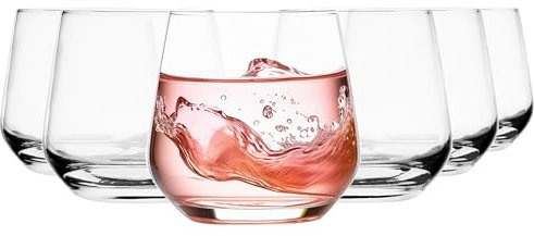 Glasmark KROSNO 1992 Trinkgläser Set Gläser 6 Stück 310 ml Wassergläser Cocktailgläser Saftgläser Saft Wasser Glas Spülmaschinenfest