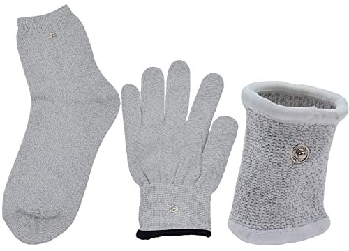 ZTHBYSB Elektrischer Schock Impuls Armschienen (Stk) Handschuhe (Vize) Socken (Paar) 5 Kit Zubehör zur Elektrostimulation, Reizstromgerät Folter SM Massage Sexspielzeug für Frauen Männer Paare