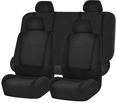 FIDEMM Auto SitzbezüGe Kompletter Satz für Citroen C4 SpaceTourer 2013-2020, Sitzbezug für die Vordersitze und Rückbank Fleckenresistent Autositzbezug Komplettset Set,A-Black