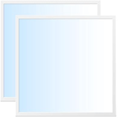 WSU Lights 2x LED Panel, Deckenleuchte, 62x62cm, 4400lm, 6000K, 40W, inkl. Trafo, Rasterleuchten, Einlegeleuchte, Büroleuchten (6000K, 2 Stück)