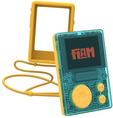 Lunii - Pack baladeur Audio FLAM + Coque antichocs et de Protection Officielle Jaune – boîte à Histoires pour Enfant dès 7 Ans - Compatible avec Les Livres Audio de Ma Fabrique à Histoire