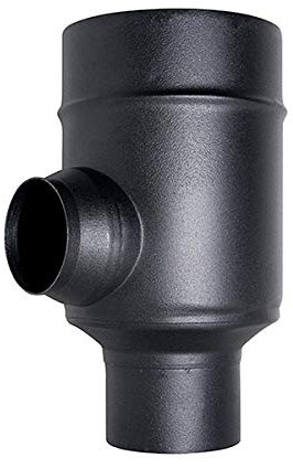 Élément répartiteur cheminée tube coaxial noir D. 80/125 CE en acier 316 pour poêle à granulés Made in Italy UNI 1856/2