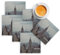 sous Verre en Lin - New York Manhattan Empire State Building Ville Etats Unis - Lot de 6 (100 x 100 mm)