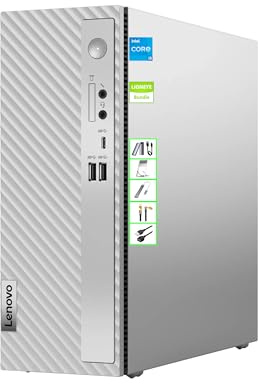 Lenovo AI-Powered IdeaCentre 3 Desktop Computer|32GB RAM| 1TB SSD & 128GB Portable SSD| Intel Core i5-14400|Wi-Fi 6 | RJ-45| VGA| Card Reader| Copilot Ready| Windows 11| Wired KB & Mouse|LE Bundle