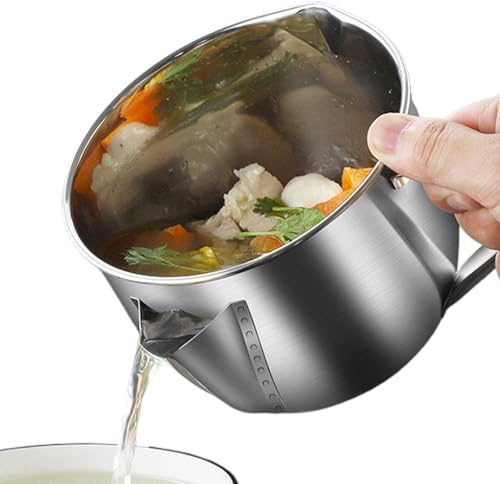 Fetttrenner für Soße - Haushalt Fetttrenner Krug | Edelstahl Soßentrenner zum Kochen, Multifunktionaler Küchenfettabscheider