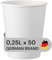 LogiPack 50 Stück Pappbecher 250ml / 8 oz Ø 80 mm weiß- Bio Einwegbecher plastikfrei - Kaffeebecher Nachhaltig & Recycelbar - Für Kaffee, Smoothies, und mehr
