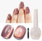 SUPWEE Brown Cat Eye Gel Nail Polish, Magnetic Crystal Reflective Long-Lasting Holographic Cat Eye Gel Polish with Magnet Stick for DIY Manicure Art 15ml
