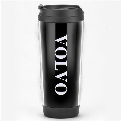 CAOXINZI Auto Thermobecher Kaffeebecher für Volvo C40 Recharge 2021-2024, Auto Auslaufsicher Reisebecher Doppelwandig Edelstahl Isolierbecher für Auto Outdoor Picknick Büro,A