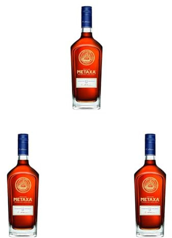 Metaxa 12 Sterne mit 40% vol. | Einzigartiger Brandy aus Griechenland (1 x 0,7l) (Packung mit 3)