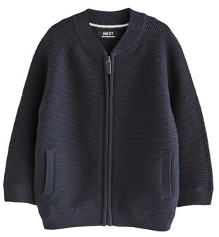 NEXT Jungen Standard Bomberjacke mit durchgehendem Reißverschluss Marineblau Numeric_80-Numeric_86
