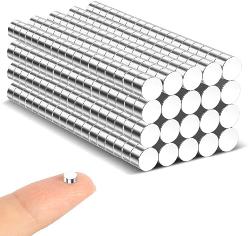 3 × 2 mm minimagneter starka, 360 stycken, små magneter, starka runda små magneter för hantverk, kylskåpsmagneter