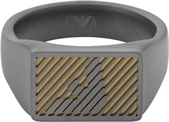 EMPORIO ARMANI Herren-Edelstahl-Signet-Ringe
