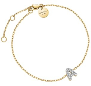 Rosefield Bubble Letters Damen 14K Vergoldet Armband Bubble Pavé Buchstabe