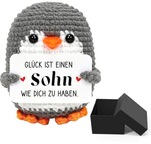 Mini Pinguin Geschenke für Sohn, Kindertag geschenke, Beste Sohn Geburtstags Geschenke von Mama Papa, Pocket Hug Pinguin Puppe, Kinder Geschenk für Weihnachten Silvester Oster Adventskalender
