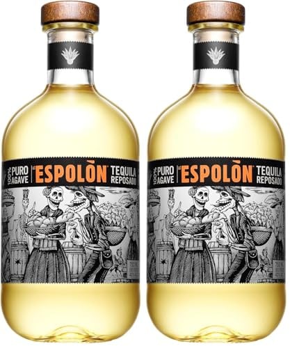 Espolòn - Tequila Reposado, 70 cl, Tequila 100% Agave Invecchiata 6 Mesi, 40% Vol (Confezione da 2)