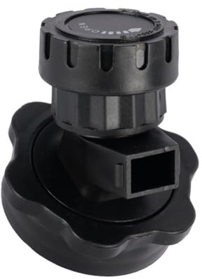 Auratrove Robinet de rechange portable pour bidon d'eau de camping, robinet à bec réglable en ABS avec valve à haut débit, filetage de 5 cm pour distributeur de seau extérieur, noir