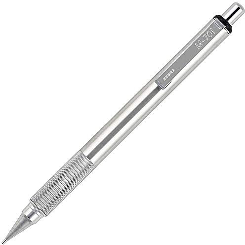 Zebra Pen M-701 Porte-mine, corps en acier inoxydable, pointe moyenne, 0,7 mm, 1 pièce