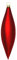 Lauschaer Glas Christbaumschmuck Oliven rot matt 4 Stück Christbaumschmuck Weihnachtsbaumschmuck mundgeblasen