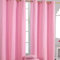 Homescapes 2er Set eifarbige Ösen Gardinen je B117 x L137 cm aus 100% Baumwolle, blickdichte Vorhänge/Dekoschals/Ösenvorhänge für Wohnzimmer oder Küche, rosa