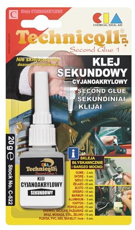 Colle super forte Adhésif pour verre, caoutchouc, métal, bois, porcelaine, céramique 20 g