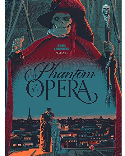 Wee Blue Coo Film Movie Paris Skull Laemmle Phantom Opera Art Print Poster Wall Decor Kunstdruck Poster Wand-Dekor-12X16 Zoll