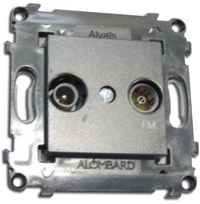 Schneider Electric - Prise TV FM 1 entrée 2 sorties anthracite ALVAIS SCHNEIDER ALB83327