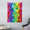 ABAKUHAUS Bunt Wandteppich, Rainbow Color aus Weiches Mikrofaser Stoff Waschbar ohne Verblassen Digitaldruck, 110 x 150 cm, Gelb Blau