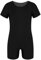 Freebily Kinder Jungen Mädchen Ballettanzug Kurzarm Sportbody Ballett Trikot Tanz-Body Gymnastik Overall Ganzanzug Turnanzug in Gr. 104-164 Schwarz 140