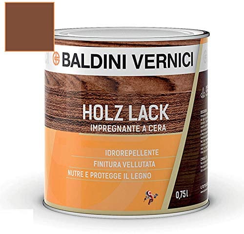 Impregnante per legno esterno interno a Cera Solvente Baldini Vernici 750 ml impregnante a cera per legno 9 colori impregnante baldini impregnante legno esterno interno (PALISSANDRO 708)