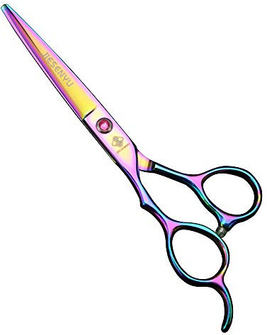 JIESENYU Professionelle Friseurschere, 6 Zoll, Haarschneideschere für Linkshänder