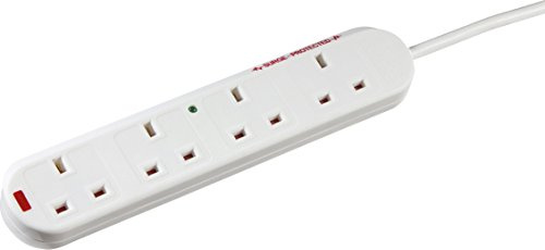 13A 4G 2M Surge Protected Extension Lead with Neon